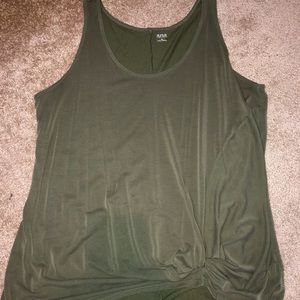 Olive Green Tank (Tie Knot in front)